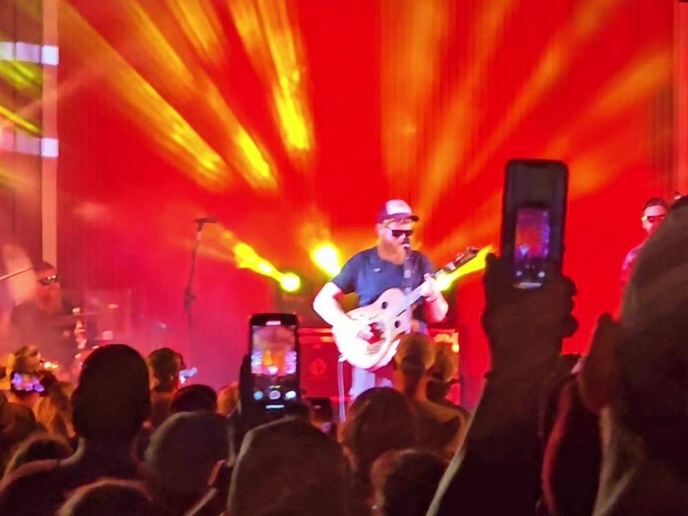 Amphitheater stage during a headline performance