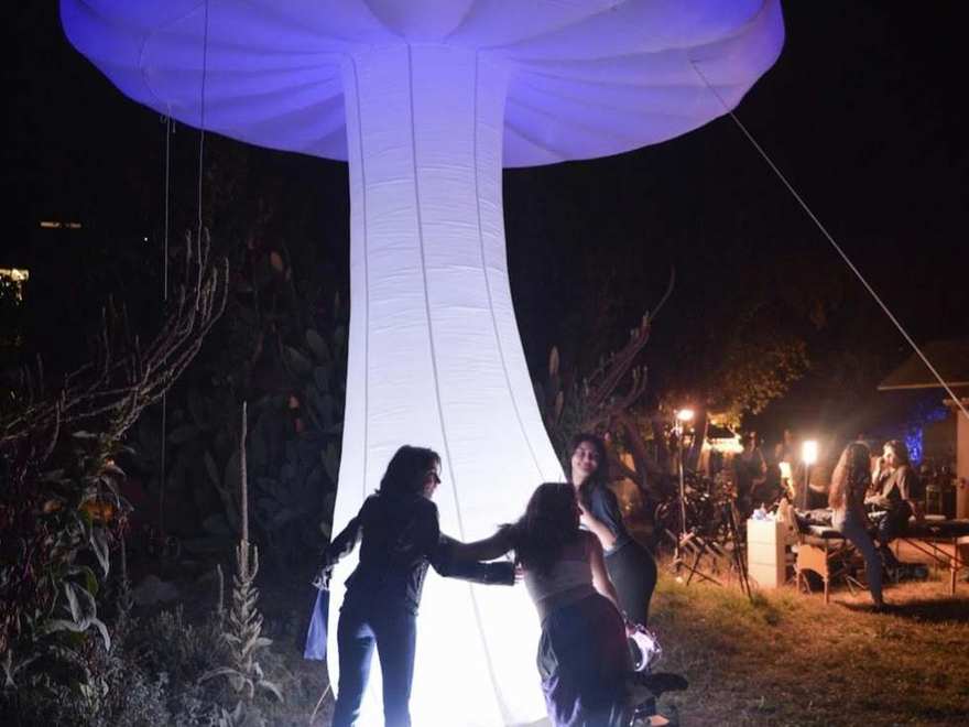 National Entity PRP: Glowing inflatable after dark