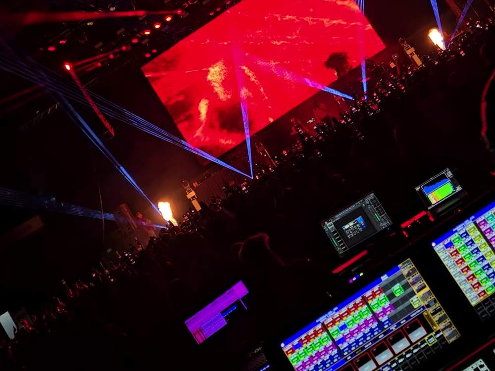 Front of house console during a show
