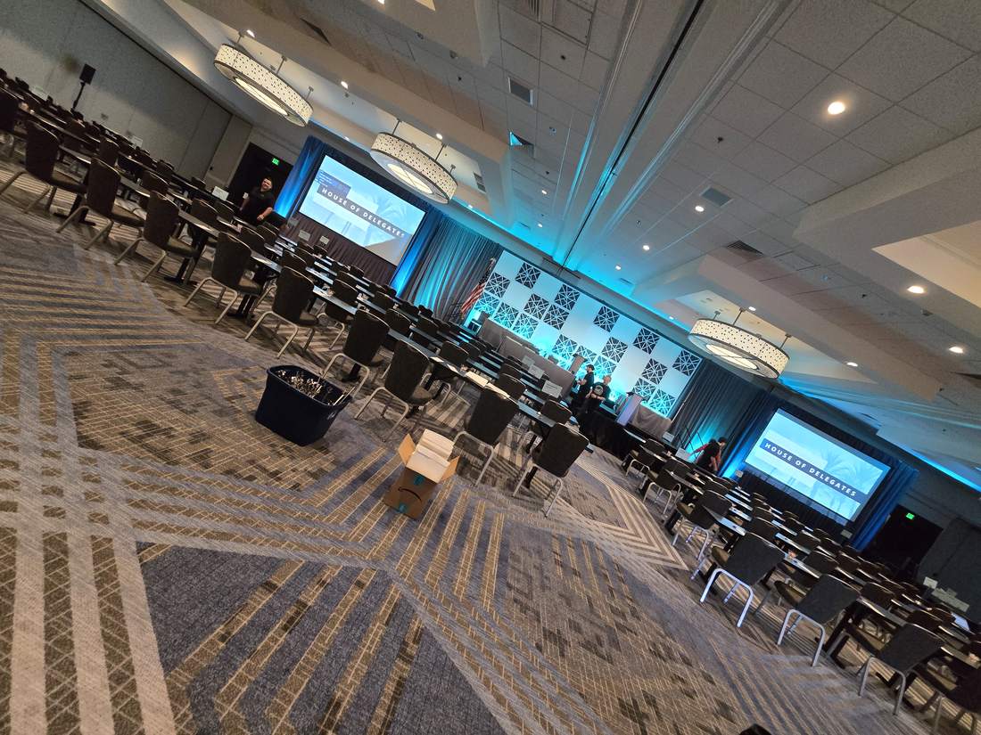 Corporate general session at Hotel ballroom